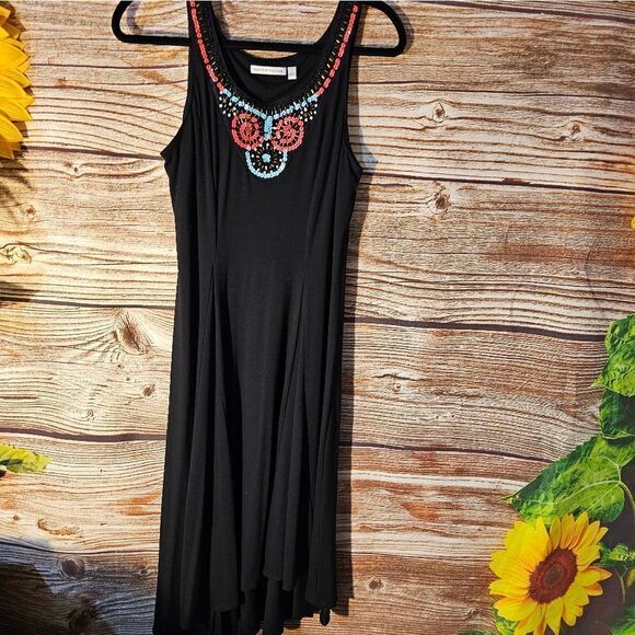 Notation women's maxi sleeveless dress size small black pre-owned - Picture 1 of 5